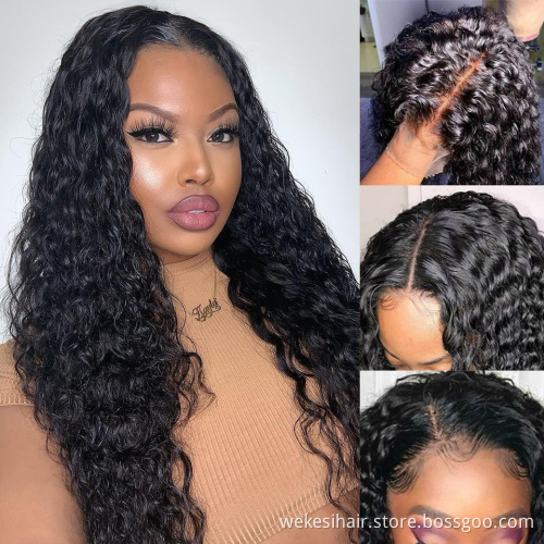 WKSwigs Afro Kinky Curly HD Lace Front Wigs Cuticle Aligned Virgin Hair Mongolian Kinky Curly 13*4 HD Lace Frontal Human Wigs